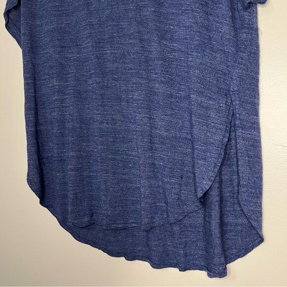 Madewell Blue Heathered Relaxed Fit Top - Size L - Picture 2 of 5